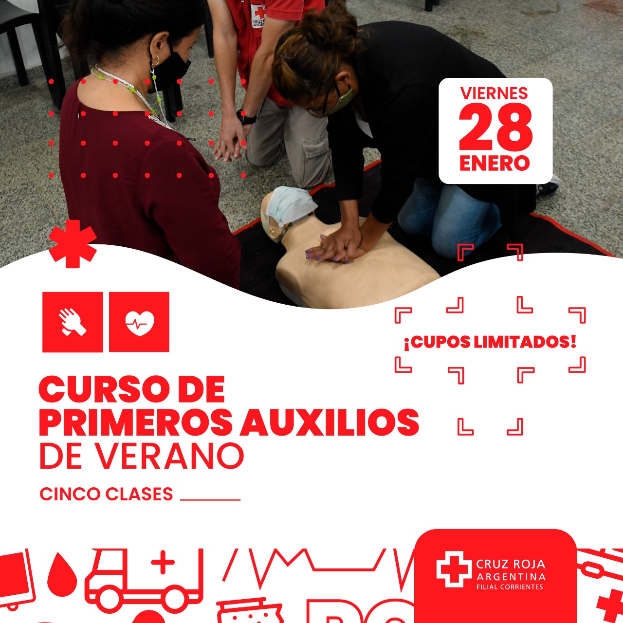 Cruz Roja Dictará Curso De Primeros Auxilios De Verano Cruz Roja Argentina Filial Corrientes